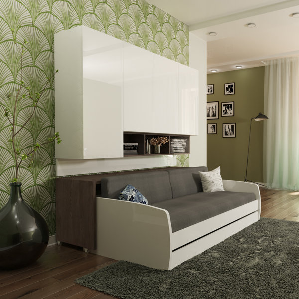 Multimo Compact Twin Sofa bed and Wall System Wayfair